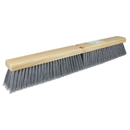Weiler 24" Green Works Sweep Fine Grey Fill with Rubberwood Block 42355